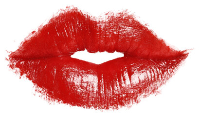 PNG Red kiss mark cosmetics lipstick impression.