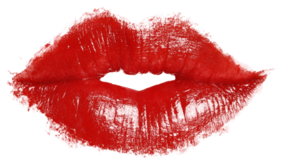 PNG Red kiss mark cosmetics lipstick impression.