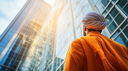 Man in a Turban Contemplating the City