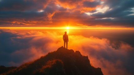 Motivation shown as a sunrise illuminating the shadowy corners of a person's mind