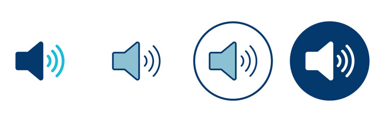 Speaker icon vector isolated on white background. Volume icon. Loudspeaker icon vector. Audio. Sound