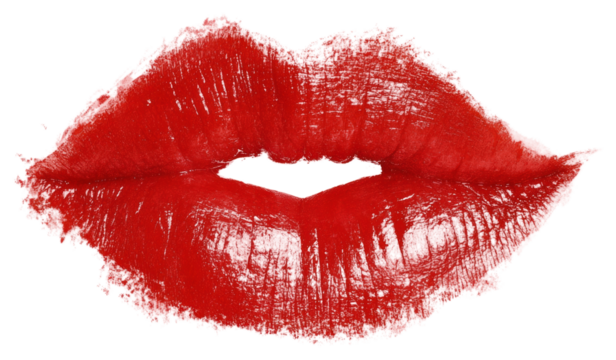 PNG Red kiss mark cosmetics lipstick impression.