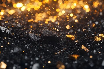 Abstract Black and Gold Background