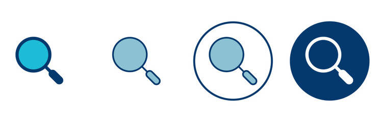 Search icon vector isolated on white background. Glass vector icon. search magnifying glass icon. Find