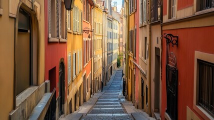 The historic city of Lyon with its narrow medieval streets and Renaissance architecture.