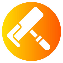 paint roller gradient icon