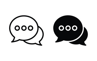 chat icon, bubble message icon 