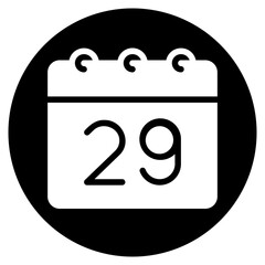 calendar glyph icon