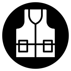 reflective vest glyph icon