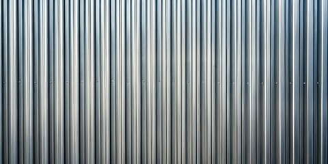 Obraz premium Vertical Industrial Sheet Metal Profile Texture with Lines for Fence Background Image for Architecture and Construction Projects