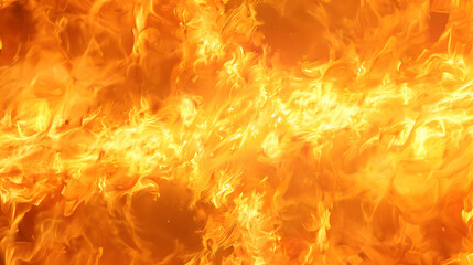 Fiery Abstract Background with Dynamic Flames and Vivid Hues of Orange and Yellow