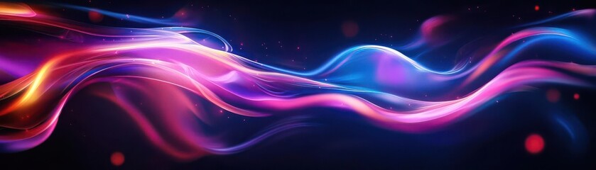 A glowing river of colors flowing through an abstract, dreamlike landscape, symbolizing the creative flow of ideas
