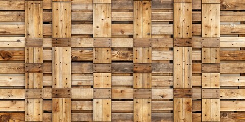 Seamless wooden texture of floor or pavement made from wooden pallet for design projects