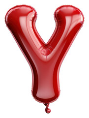 Fototapeta premium PNG Red Y letter balloon heart red.