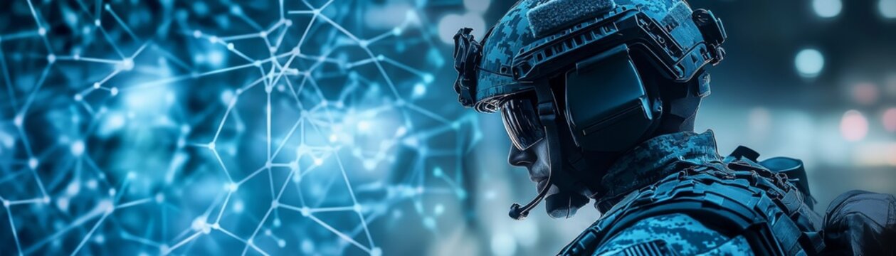Cybersecurity Soldier Network Security Concept