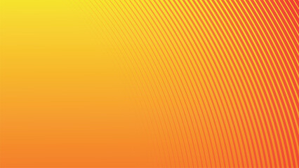 Yellow and orange gradient with stripes line abstract background vector image