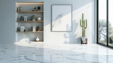 Minimalist Interior Design with a Cactus