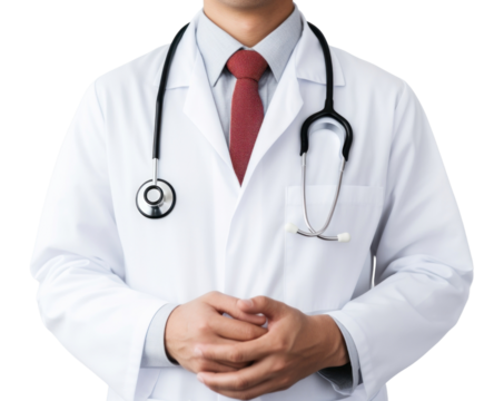 PNG Medical stethoscope adult midsection physician.