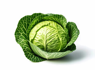 Obraz premium cabbage isolated on white background
