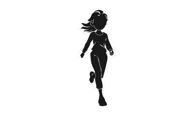 Running woman illustration design vector