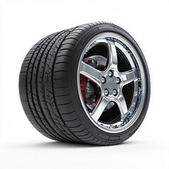 Obraz premium Car Tire Pressure Monitor System: Digital Screen for Precise Maintenance