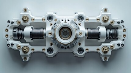 Fototapeta premium Detailed mechanical component showcasing precision engineering.