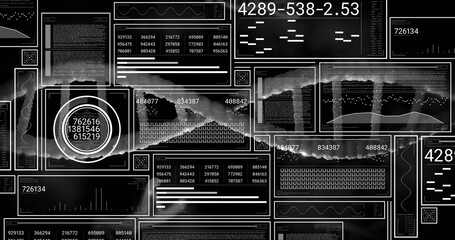 Image of data processing over dna strand spinning
