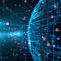 Abstract binary code background. Technology and science concept.