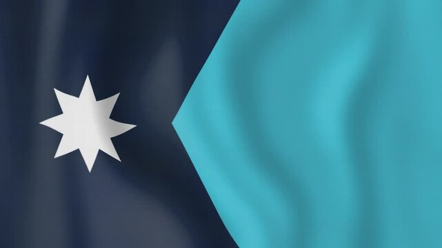 State of Minnesota 2024 animated flag. Seamless loop. 4K