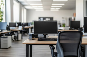 office room with desk and chair