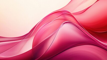 Naklejka premium Vibrant Pink Wavy Abstract Curves Elegant Gradient Texture Design