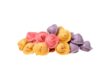 PNG, Three color dumplings, isolated on white background