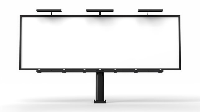 Big Billboard Mockup in White Background - Advertising Field for Promotional Display