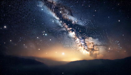 Naklejka premium night sky