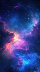 Obraz premium Ultra Realistic Vibrant Cosmos Star System Phone Background