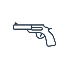 Smoking Gun Icon, Hand gun icon, Revolver Pistol Icon