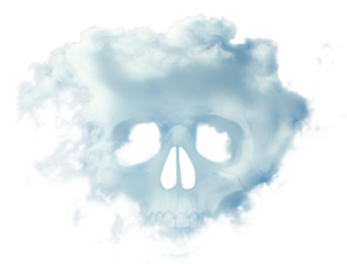 PNG  A cloud shaped like a skull sky outdoors nature.