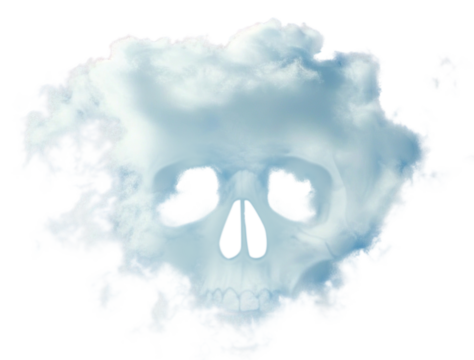 PNG  A cloud shaped like a skull sky outdoors nature.