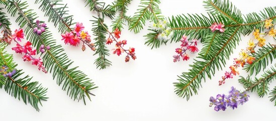 rainbow pine cones on a white background, perfect for nature themed designs and celebratory events