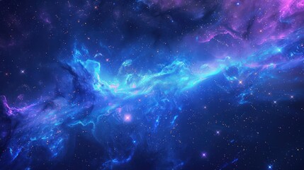 Naklejka premium Cosmic Nebula in the Night Sky