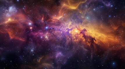 Fototapeta premium Cosmic Nebula with Stars