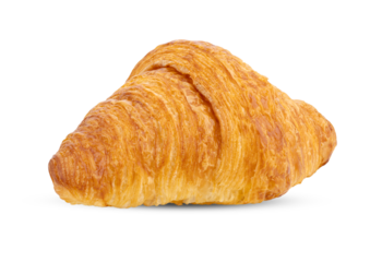Freshly baked croissant  isolated on transparent png