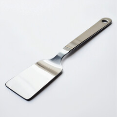 Fototapeta premium Durable Stainless Steel Spatula: Flat and Slotted Side View for Cooking