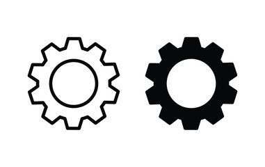 Gear icon, Setting sign vector