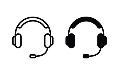 Headphone icon, customer services icon vector