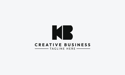 Letters KB Abstract Vector Logo Design
