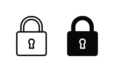 Lock icon, lock sign vector 