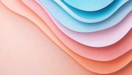 Abstract sound waves transforming into a flowing river, soft pastel tones, calm and natural motion, soothing music for relaxation concept