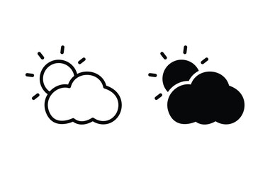 Weather icon, cloud icon vector 