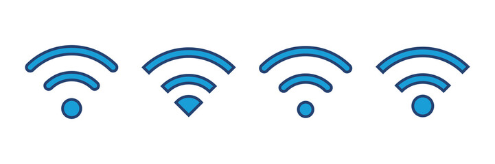 Wifi icon vector. signal vector icon. Wireless  icon vector
